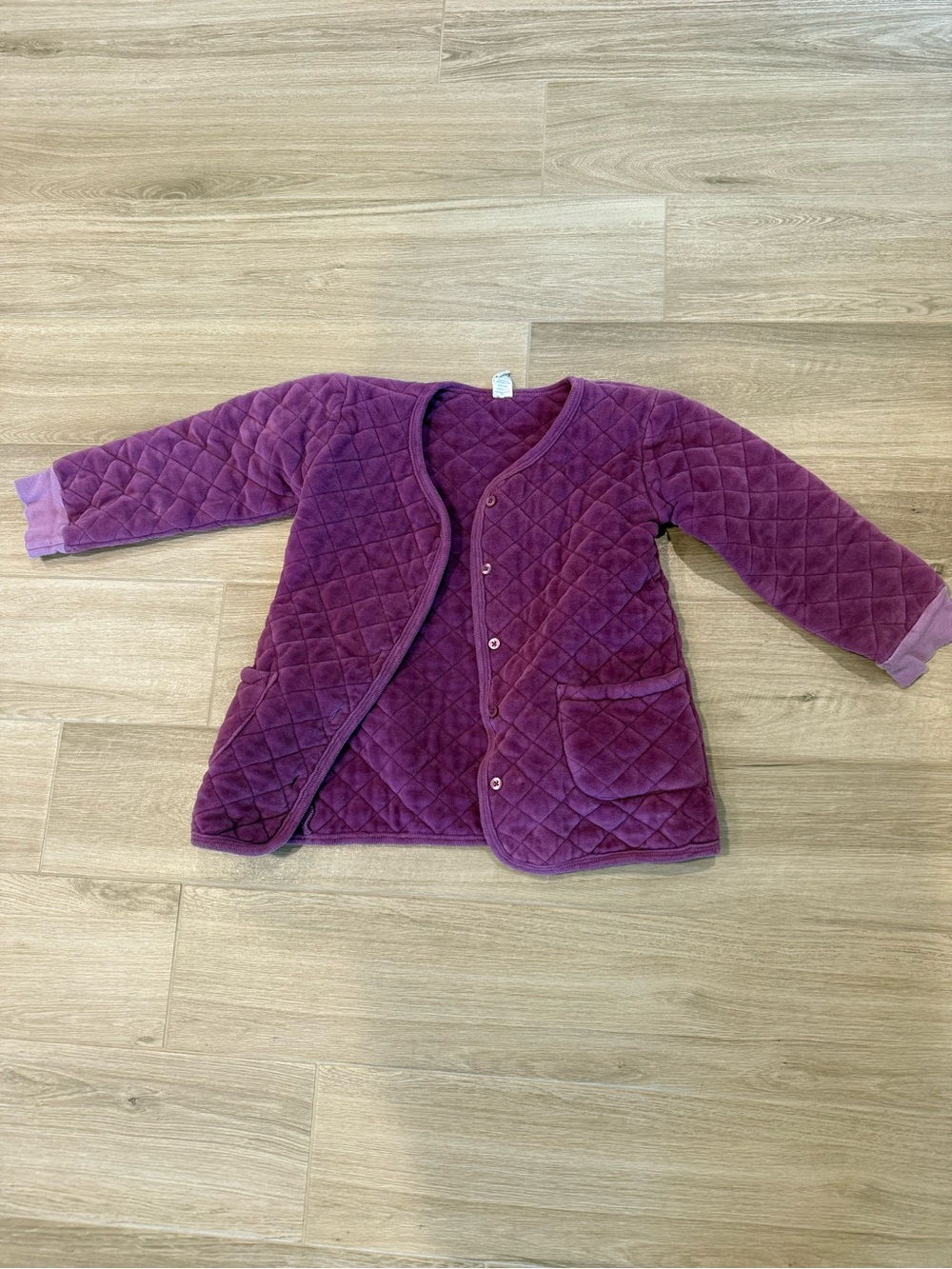 Size 8 kate quinn Purple Quilted Velvet Kids Jacket
